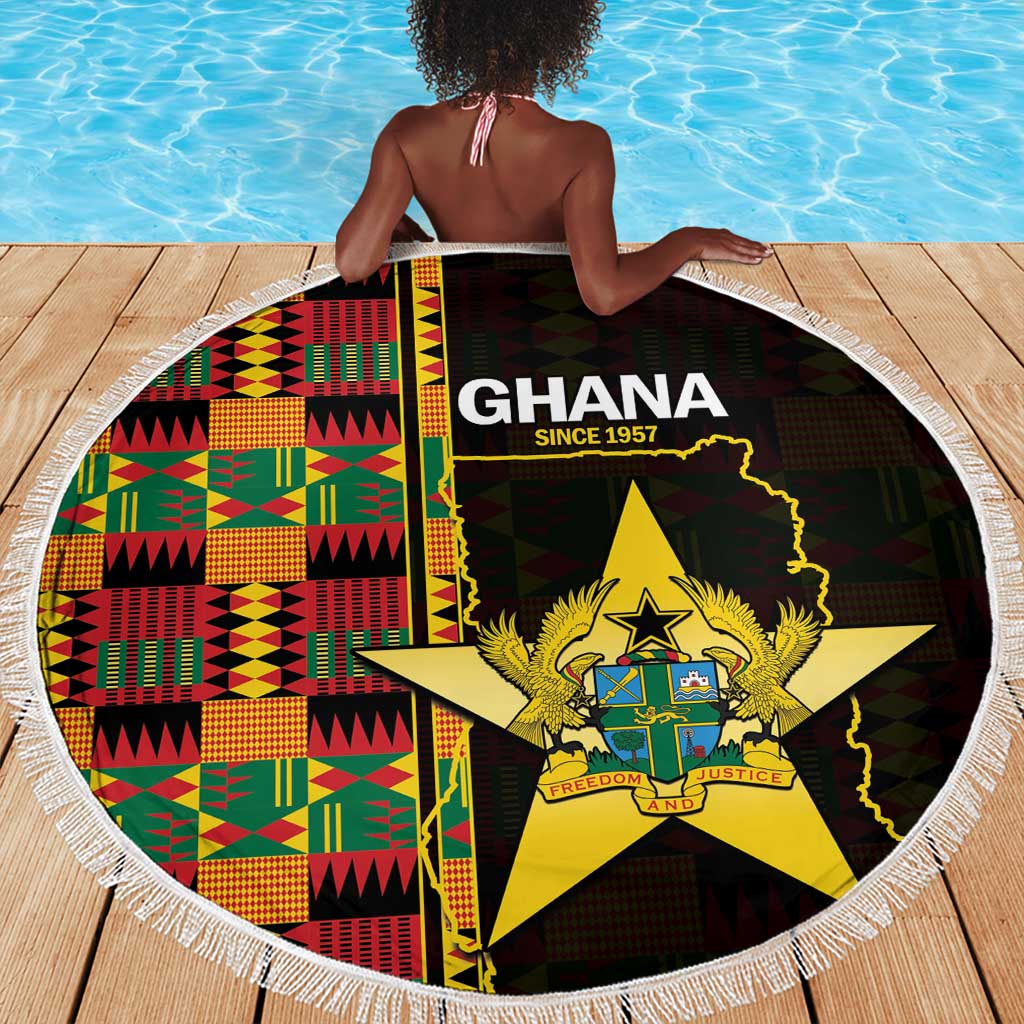 Afro Ghana Independence Day Beach Blanket Ghanaian 1957 Kente Pattern