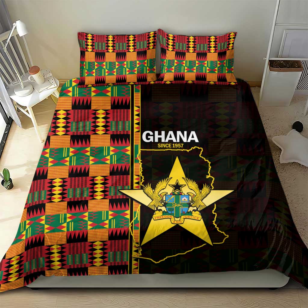 Afro Ghana Independence Day Bedding Set Ghanaian 1957 Kente Pattern