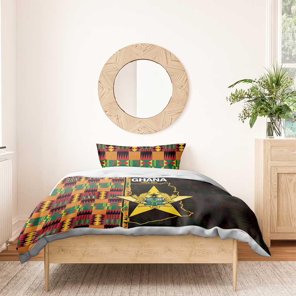 Afro Ghana Independence Day Bedding Set Ghanaian 1957 Kente Pattern