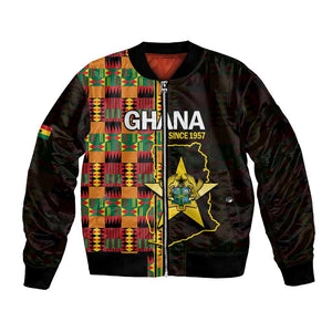 Afro Ghana Independence Day Bomber Jacket Ghanaian 1957 Kente Pattern