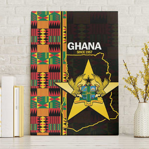 Afro Ghana Independence Day Canvas Wall Art Ghanaian 1957 Kente Pattern