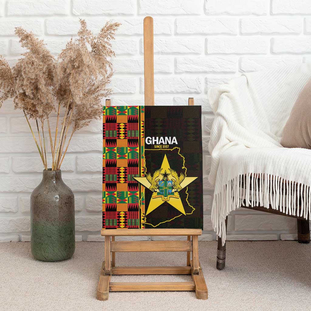Afro Ghana Independence Day Canvas Wall Art Ghanaian 1957 Kente Pattern