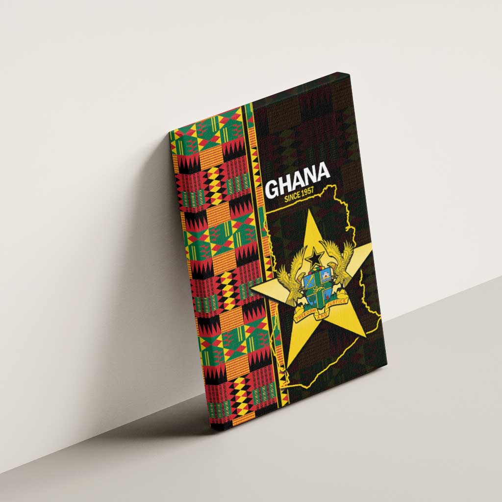 Afro Ghana Independence Day Canvas Wall Art Ghanaian 1957 Kente Pattern