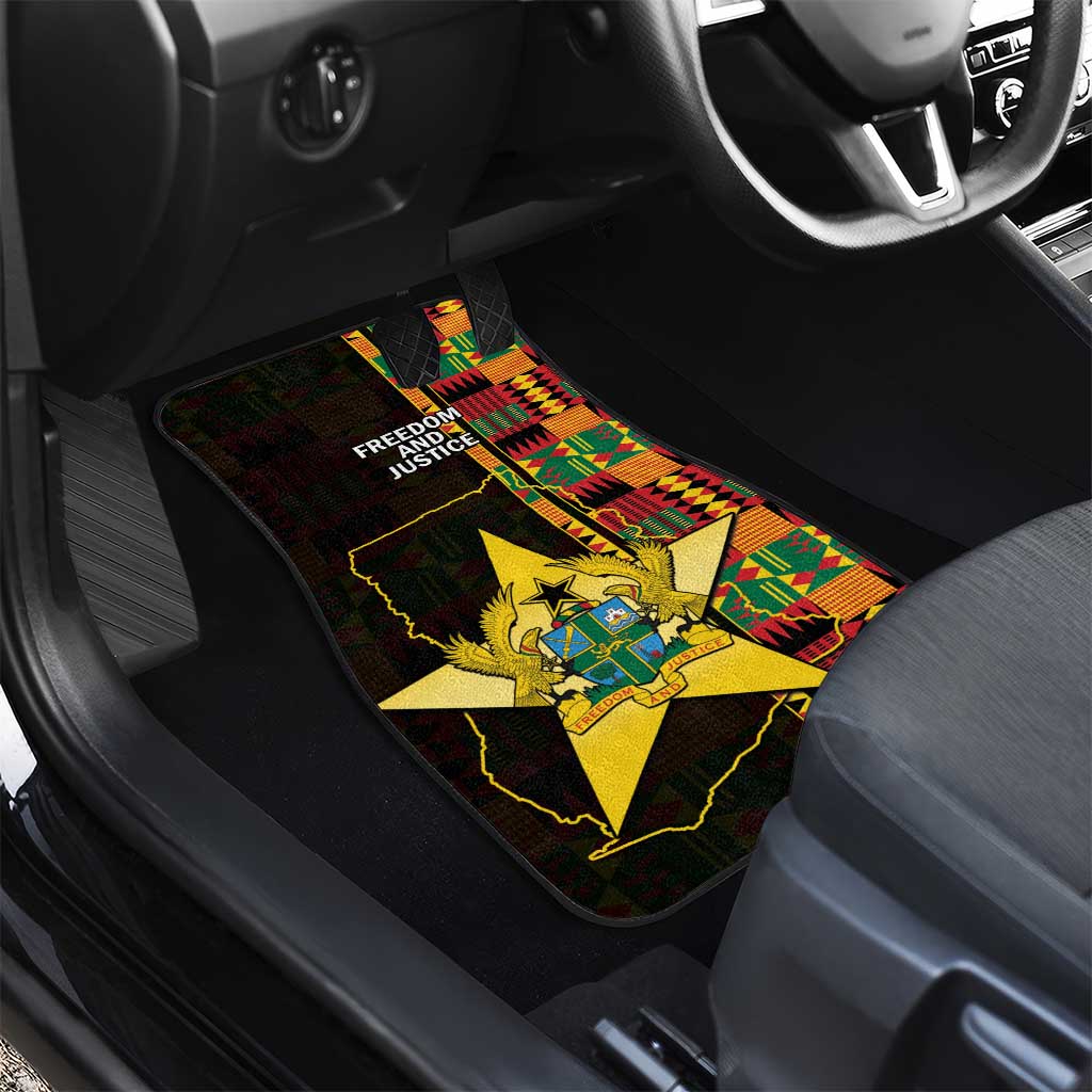 Afro Ghana Independence Day Car Mats Ghanaian 1957 Kente Pattern