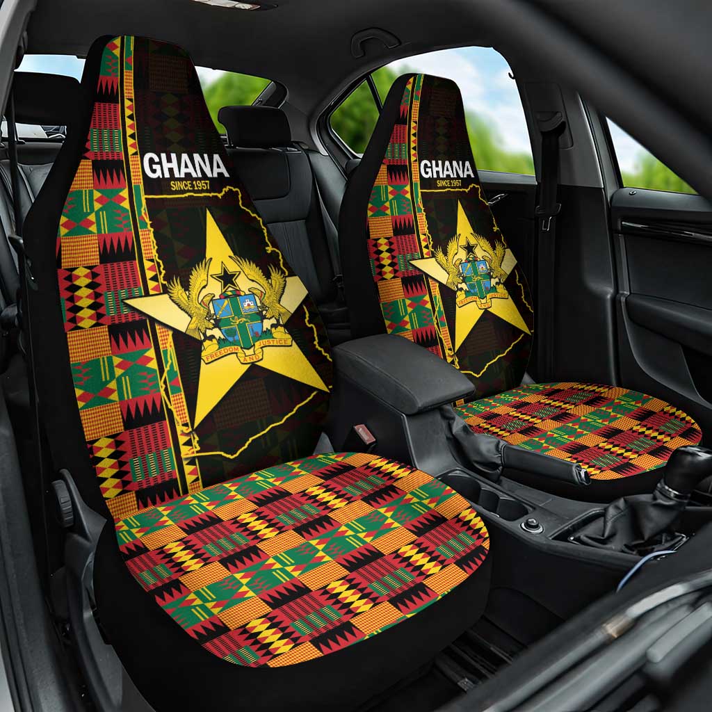 Afro Ghana Independence Day Car Seat Cover Ghanaian 1957 Kente Pattern