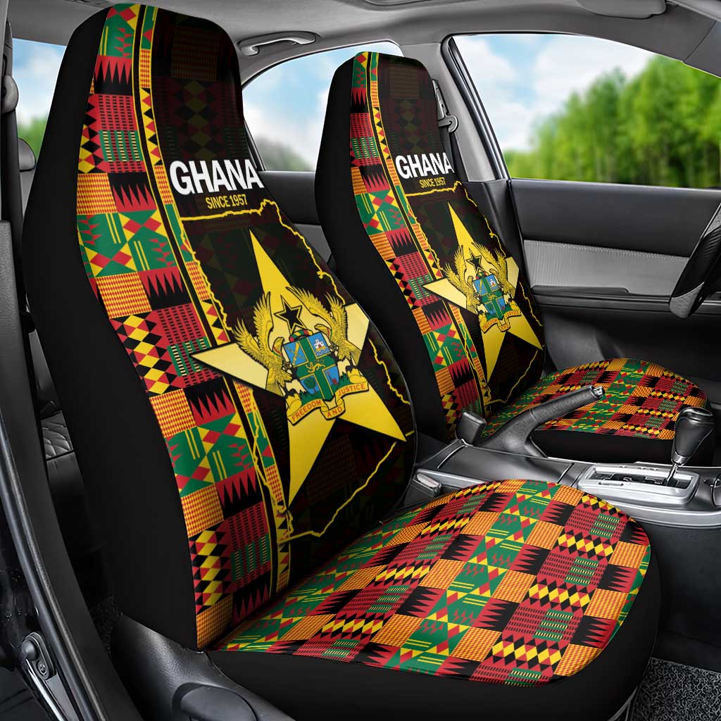 Afro Ghana Independence Day Car Seat Cover Ghanaian 1957 Kente Pattern