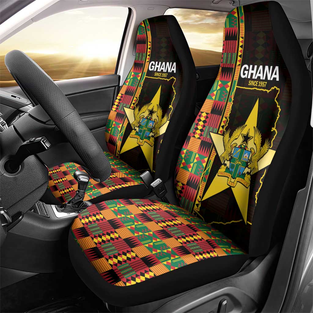 Afro Ghana Independence Day Car Seat Cover Ghanaian 1957 Kente Pattern