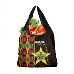 Afro Ghana Independence Day Grocery Bag Ghanaian 1957 Kente Pattern