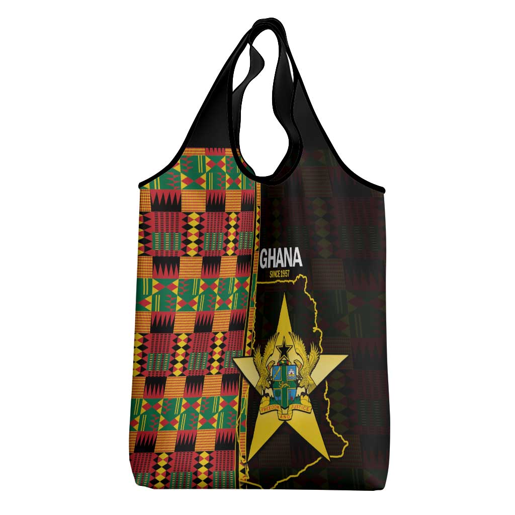 Afro Ghana Independence Day Grocery Bag Ghanaian 1957 Kente Pattern