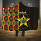 Afro Ghana Independence Day Hooded Blanket Ghanaian 1957 Kente Pattern