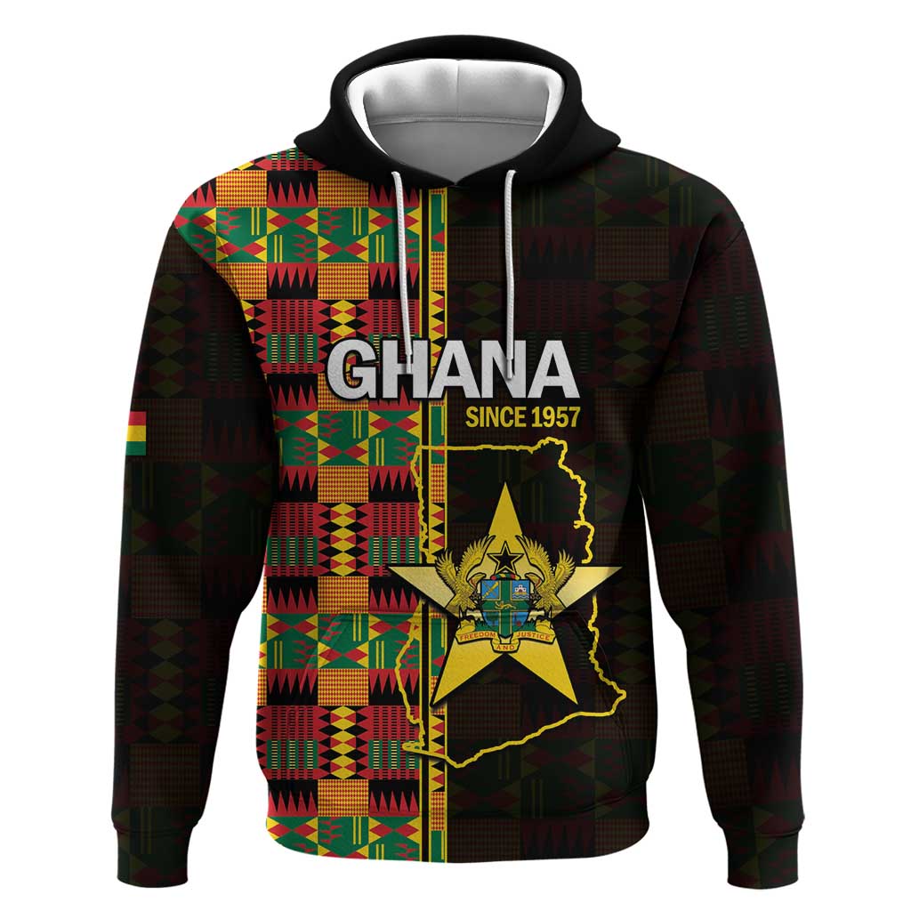 Afro Ghana Independence Day Hoodie Ghanaian 1957 Kente Pattern