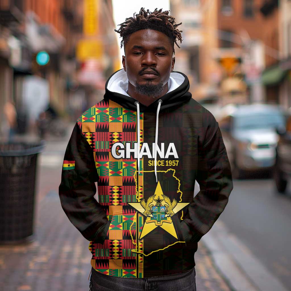 Afro Ghana Independence Day Hoodie Ghanaian 1957 Kente Pattern