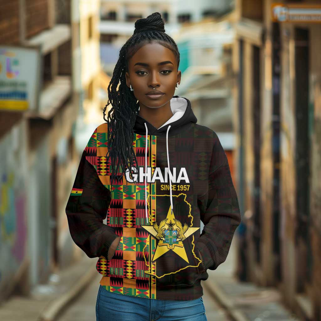Afro Ghana Independence Day Hoodie Ghanaian 1957 Kente Pattern