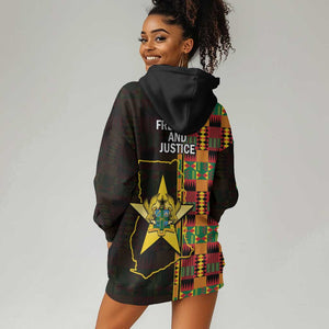 Afro Ghana Independence Day Hoodie Dress Ghanaian 1957 Kente Pattern