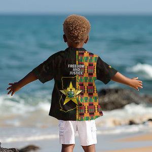 Afro Ghana Independence Day Kid Hawaiian Shirt Ghanaian 1957 Kente Pattern