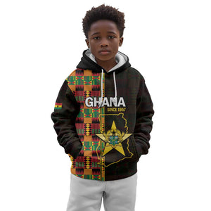 Afro Ghana Independence Day Kid Hoodie Ghanaian 1957 Kente Pattern