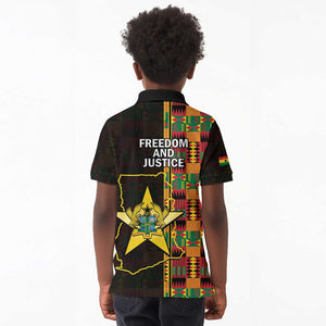 Afro Ghana Independence Day Kid Polo Shirt Ghanaian 1957 Kente Pattern