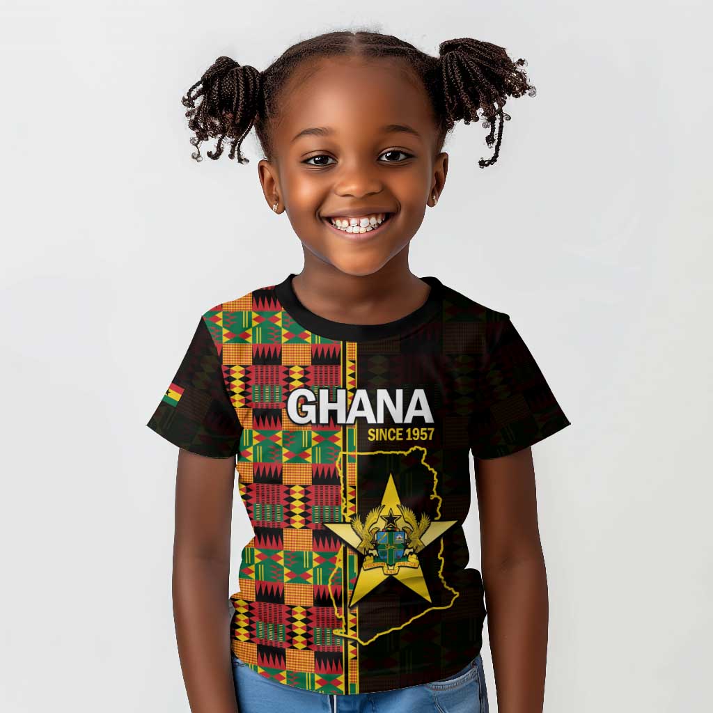 Afro Ghana Independence Day Kid T shirt Ghanaian 1957 Kente Pattern