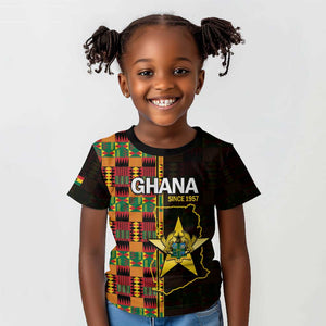 Afro Ghana Independence Day Kid T shirt Ghanaian 1957 Kente Pattern