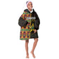 Afro Ghana Independence Day Kid Wearable Blanket Hoodie Ghanaian 1957 Kente Pattern