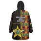 Afro Ghana Independence Day Kid Wearable Blanket Hoodie Ghanaian 1957 Kente Pattern