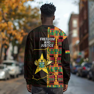 Afro Ghana Independence Day Long Sleeve Shirt Ghanaian 1957 Kente Pattern