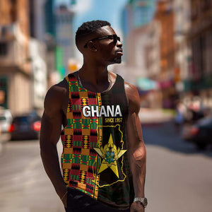Afro Ghana Independence Day Men Tank Top Ghanaian 1957 Kente Pattern