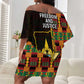 Afro Ghana Independence Day Off Shoulder Short Dress Ghanaian 1957 Kente Pattern