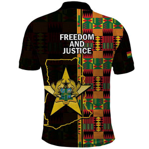 Afro Ghana Independence Day Polo Shirt Ghanaian 1957 Kente Pattern