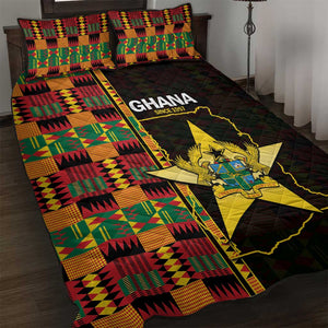 Afro Ghana Independence Day Quilt Bed Set Ghanaian 1957 Kente Pattern