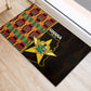 Afro Ghana Independence Day Rubber Doormat Ghanaian 1957 Kente Pattern
