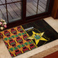 Afro Ghana Independence Day Rubber Doormat Ghanaian 1957 Kente Pattern
