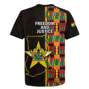 Afro Ghana Independence Day Rugby Jersey Ghanaian 1957 Kente Pattern