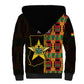Afro Ghana Independence Day Sherpa Hoodie Ghanaian 1957 Kente Pattern