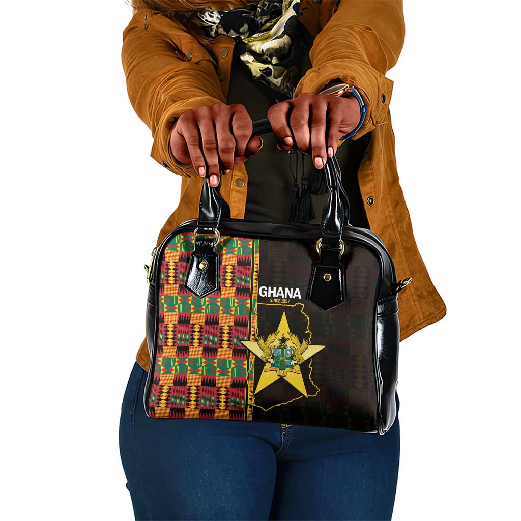 Afro Ghana Independence Day Shoulder Handbag Ghanaian 1957 Kente Pattern