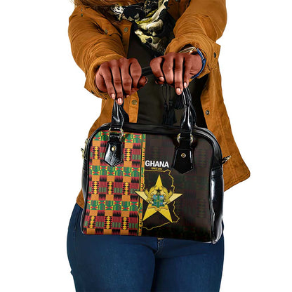 Afro Ghana Independence Day Shoulder Handbag Ghanaian 1957 Kente Pattern