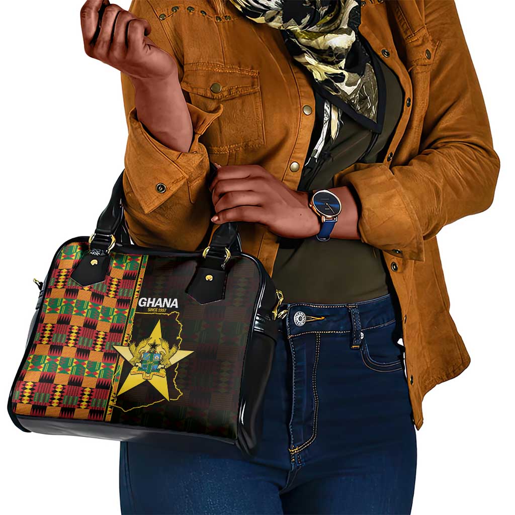 Afro Ghana Independence Day Shoulder Handbag Ghanaian 1957 Kente Pattern