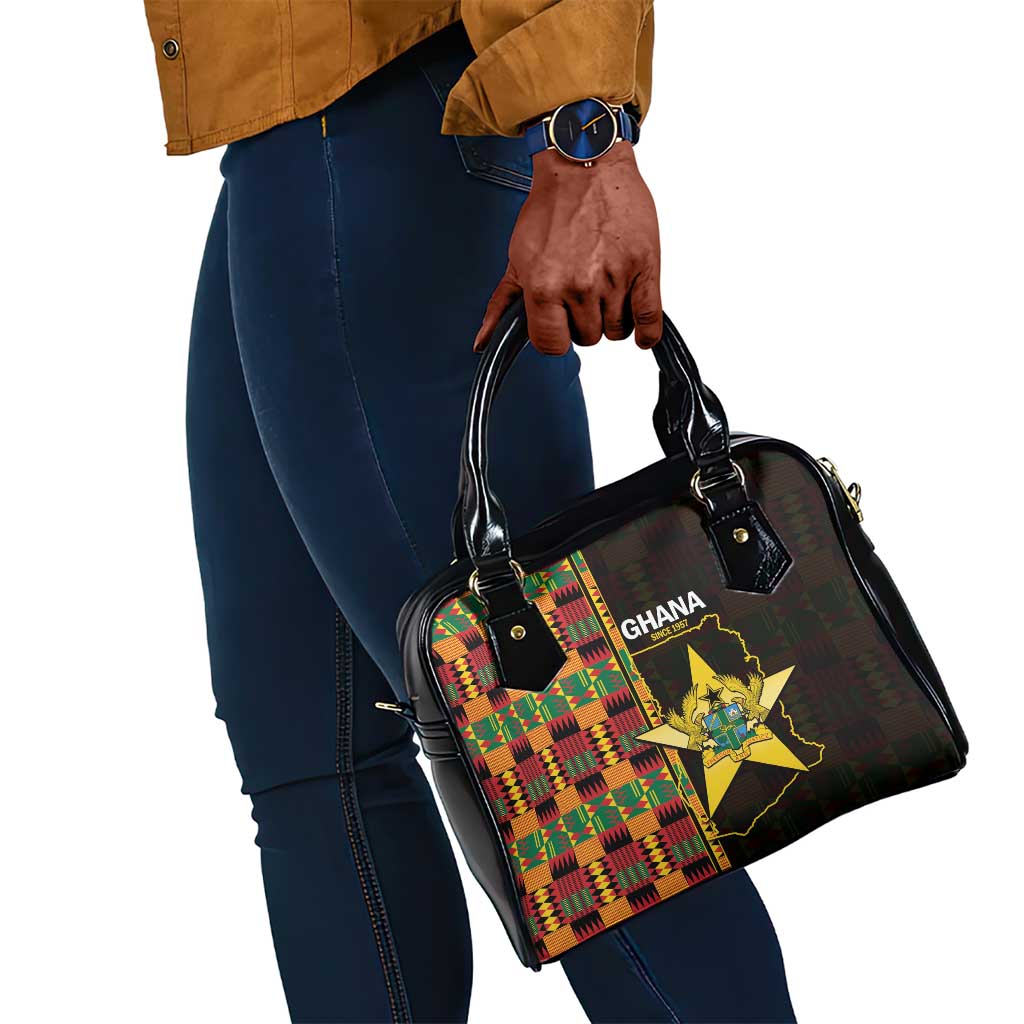 Afro Ghana Independence Day Shoulder Handbag Ghanaian 1957 Kente Pattern