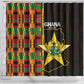 Afro Ghana Independence Day Shower Curtain Ghanaian 1957 Kente Pattern
