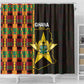 Afro Ghana Independence Day Shower Curtain Ghanaian 1957 Kente Pattern