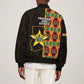 Afro Ghana Independence Day Sleeve Zip Bomber Jacket Ghanaian 1957 Kente Pattern