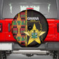 Afro Ghana Independence Day Spare Tire Cover Ghanaian 1957 Kente Pattern