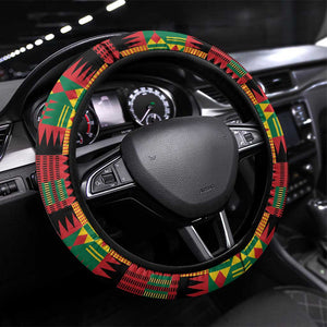 Afro Ghana Independence Day Steering Wheel Cover Ghanaian 1957 Kente Pattern