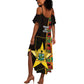 Afro Ghana Independence Day Summer Maxi Dress Ghanaian 1957 Kente Pattern