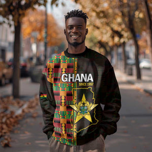 Afro Ghana Independence Day Sweatshirt Ghanaian 1957 Kente Pattern