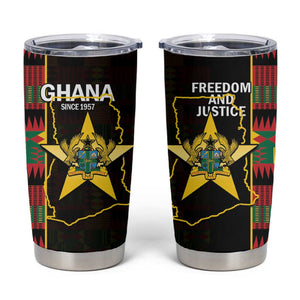 Afro Ghana Independence Day Tumbler Cup Ghanaian 1957 Kente Pattern