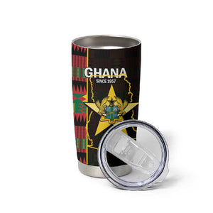 Afro Ghana Independence Day Tumbler Cup Ghanaian 1957 Kente Pattern