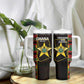 Afro Ghana Independence Day Tumbler With Handle Ghanaian 1957 Kente Pattern
