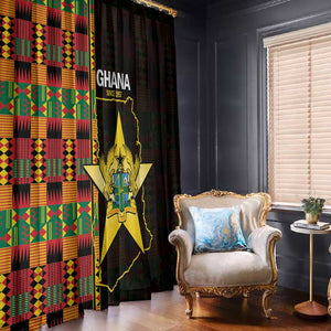 Afro Ghana Independence Day Window Curtain Ghanaian 1957 Kente Pattern