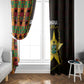 Afro Ghana Independence Day Window Curtain Ghanaian 1957 Kente Pattern
